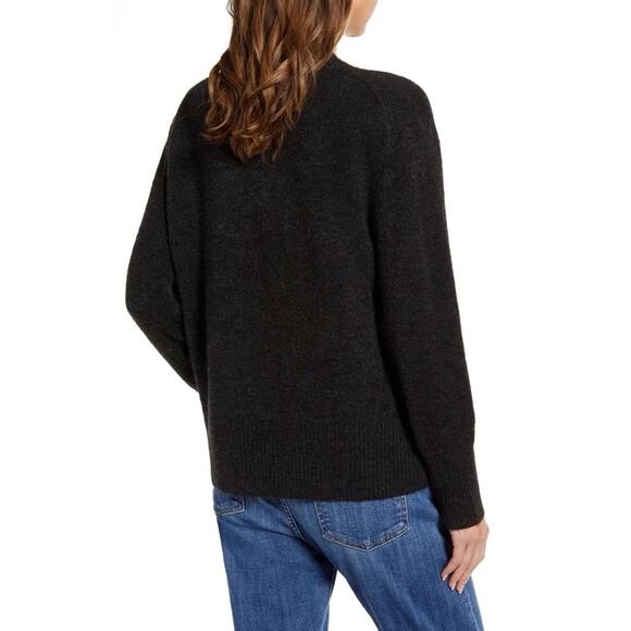 Treasure & Bond Cozy V-Neck Sweater - Charcoal - Medium - Picture 5 of 12